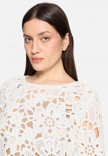 Пуловер с рукавом три четверти