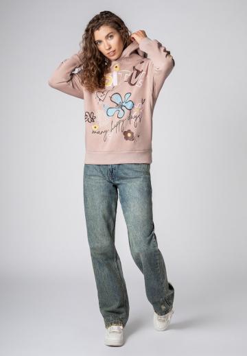 Пуловер с капюшоном