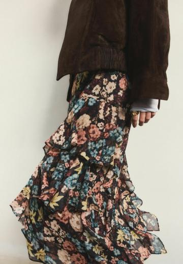 Юбка с воланами