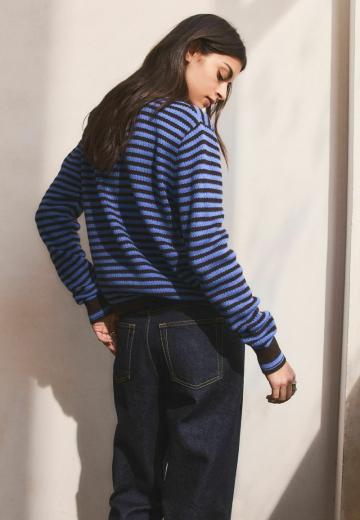 Пуловер с воротником поло