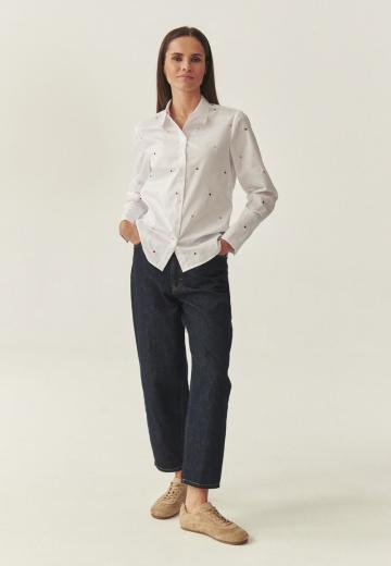 Атласная блузка