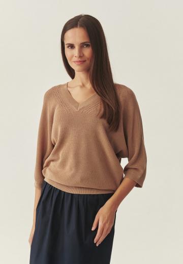 Пуловер с рукавом три четверти