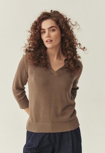 Пуловер с рукавом три четверти