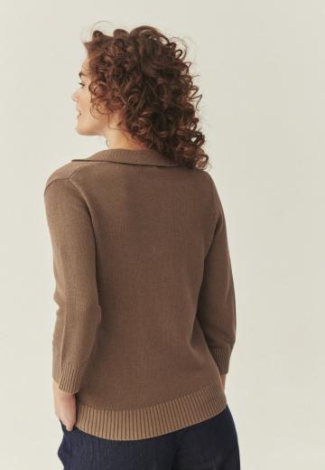 Пуловер с рукавом три четверти