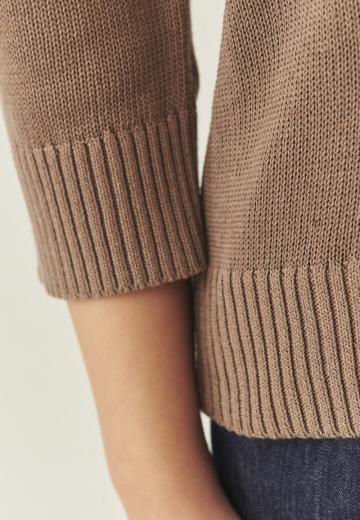 Пуловер с рукавом три четверти