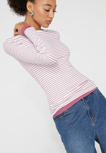 Пуловер в полоску