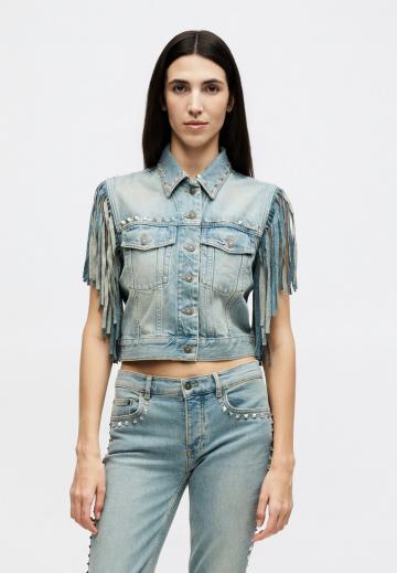 Джинсовая жилетка