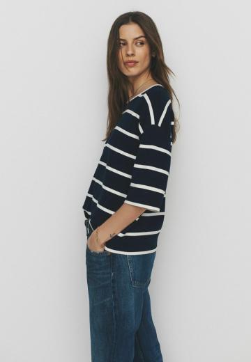 Пуловер с рукавом три четверти