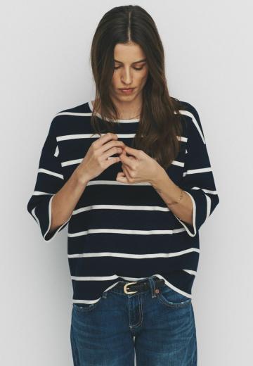 Пуловер с рукавом три четверти