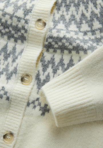 Жаккардовая вязаная кофта