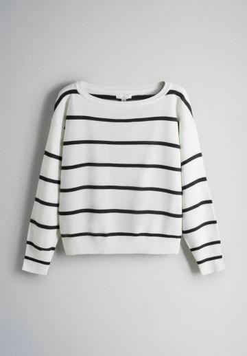 Пуловер в полоску