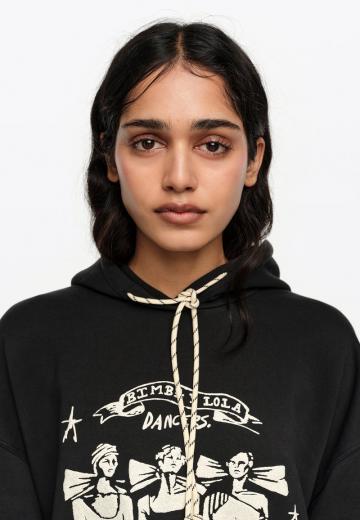 Пуловер с капюшоном