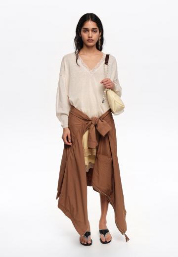 Длинный пуловер