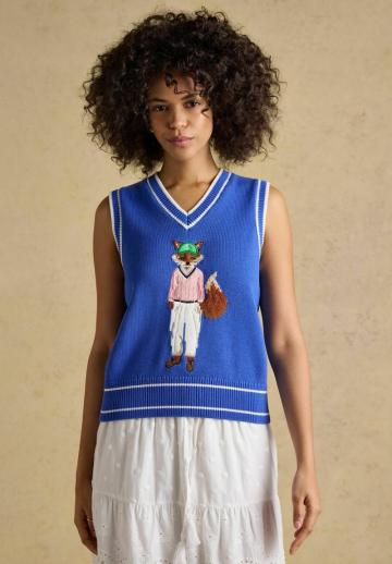 Пуловер без рукавов