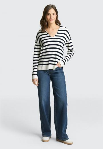 Пуловер в полоску