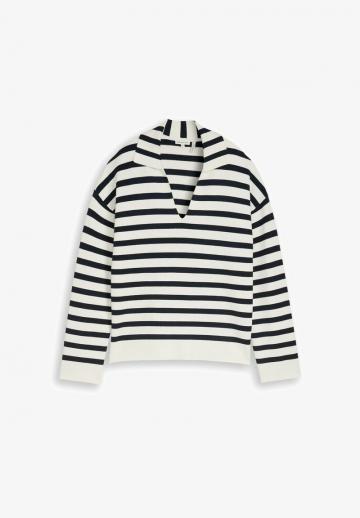 Пуловер в полоску
