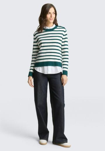 Пуловер в полоску