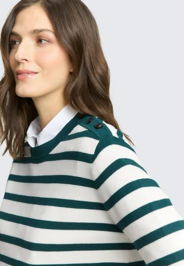 Пуловер в полоску