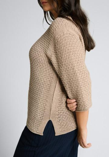 Пуловер с рукавом три четверти