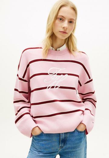Пуловер в полоску