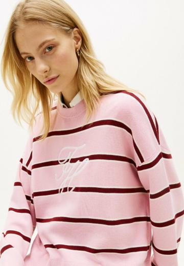 Пуловер в полоску