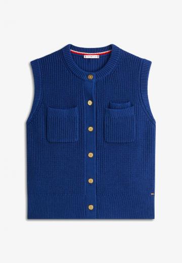 Вязаный жилет