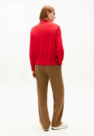 Пуловер с воротником поло