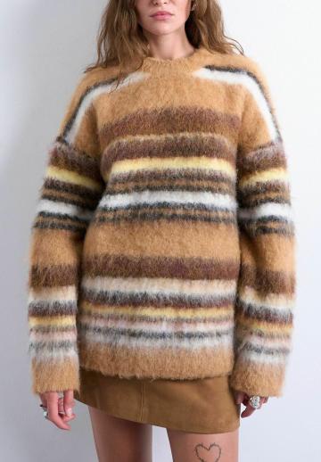 Пуловер в полоску