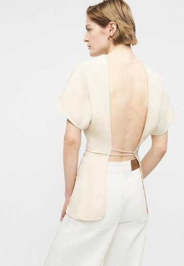 Атласная блузка