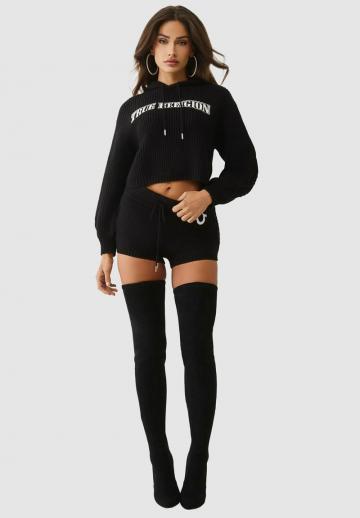 Пуловер с капюшоном