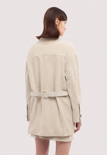 Пальто из искусственной кожи