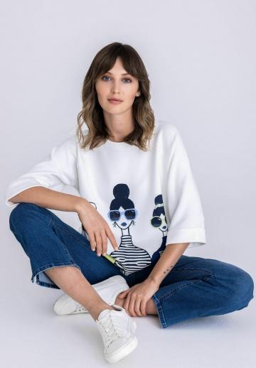 Майка с рукавом три четверти