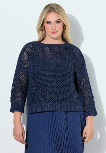 Пуловер с рукавом три четверти