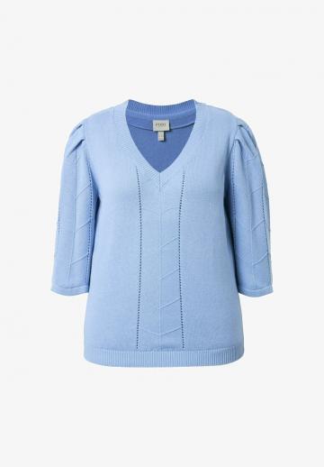 Пуловер с вырезом V