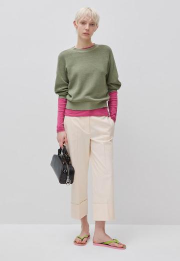 Пуловер с рукавом три четверти