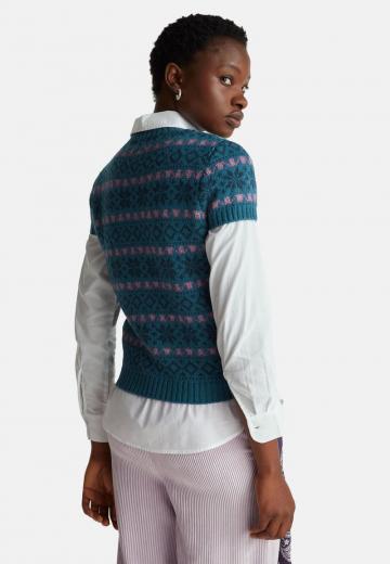 Пуловер с коротким рукавом