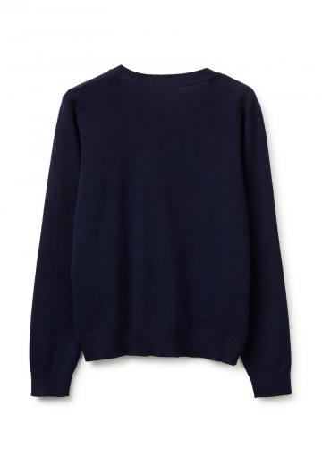 Пуловер с вырезом V