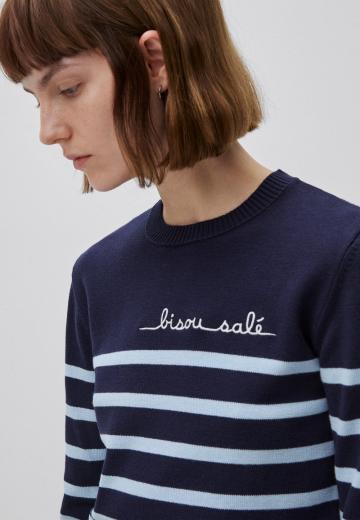 Пуловер в полоску