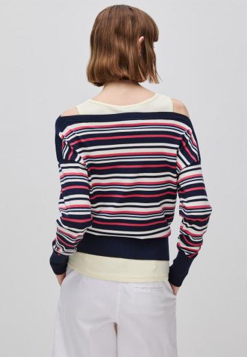 Пуловер в полоску