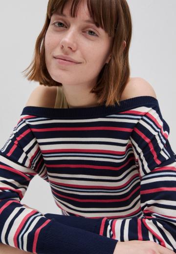 Пуловер в полоску