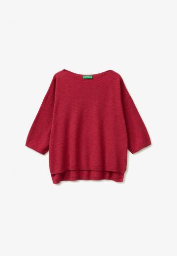 Пуловер с рукавом три четверти