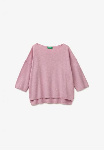 Пуловер с рукавом три четверти