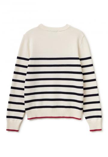 Пуловер в полоску