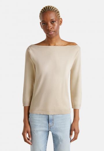 Пуловер с рукавом три четверти