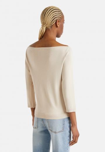 Пуловер с рукавом три четверти