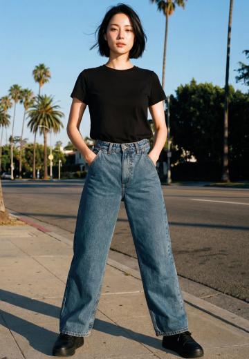 Прямые джинсы