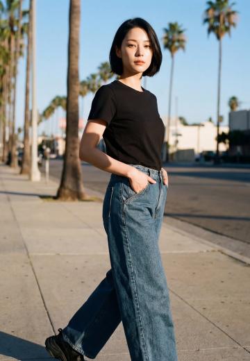 Прямые джинсы