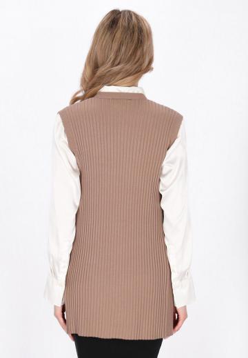 Длинный жилет