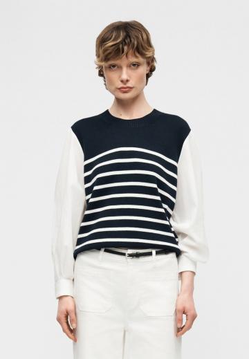 Пуловер в полоску