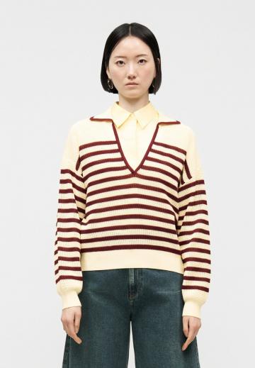 Пуловер в полоску
